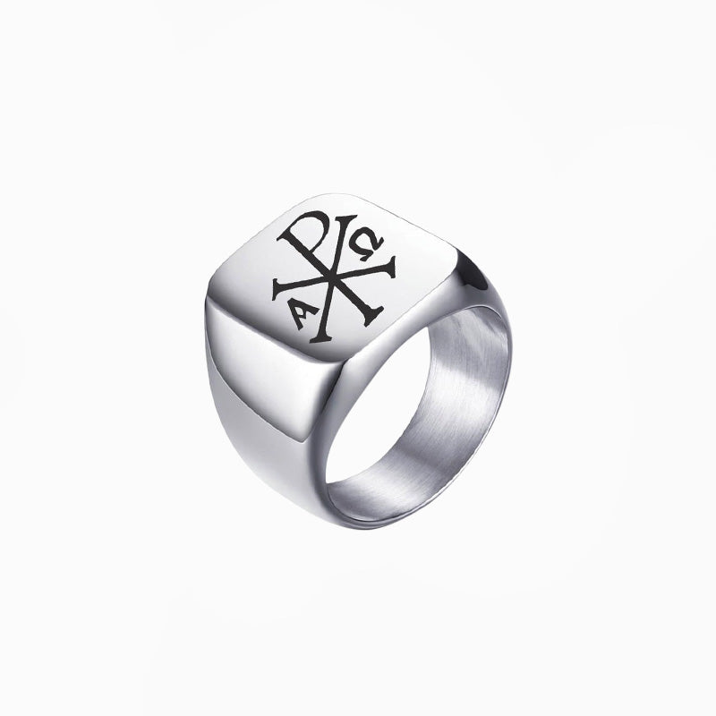 __switch:Argent Bague chrisme Argent