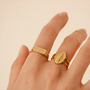 Bague Vierge Marie dorée