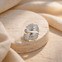 Bague ailes d'ange argentée