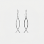 Boucles d'oreilles Ichtus argentée