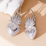 __switch:Argent Boucles d'Oreilles Sacré Cœur