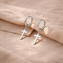 Boucles d'oreilles croix acier inoxydable