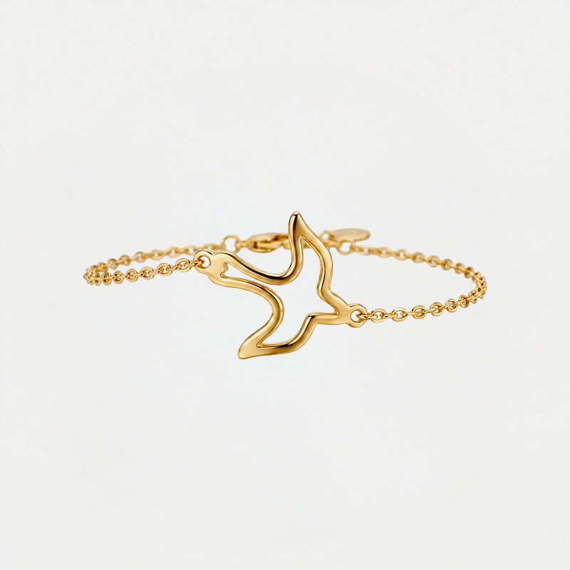 Bracelet colombe Esprit-Saint, finition dorée