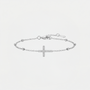 Bracelet croix strass argentée