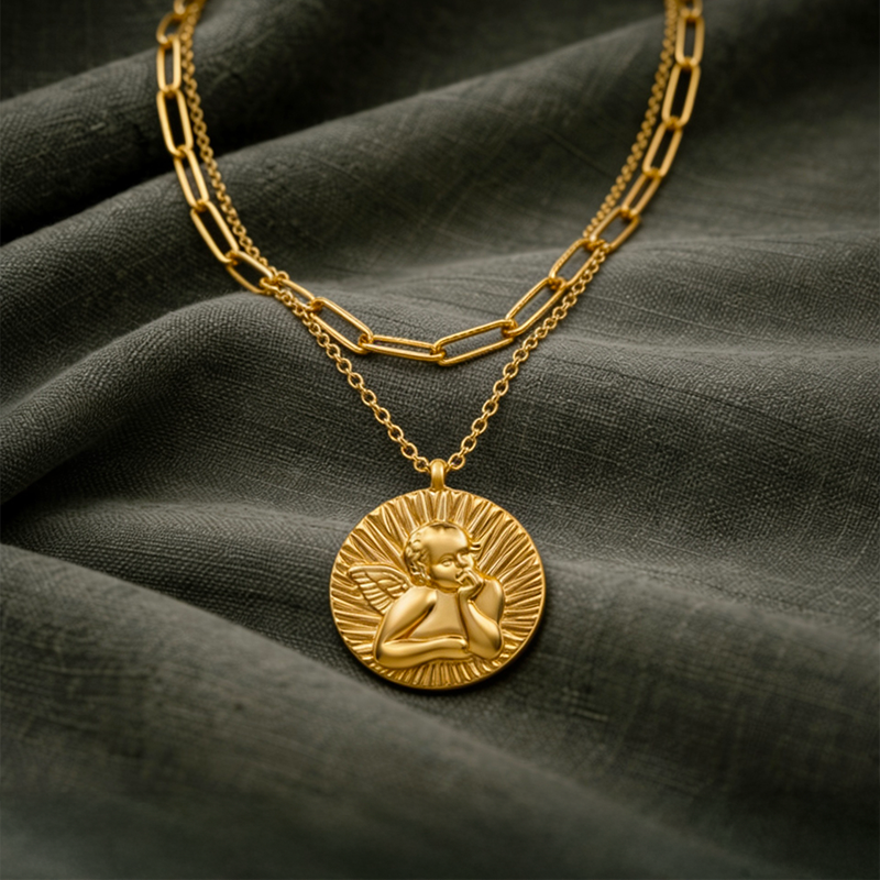Collier Ange Gardien dorée