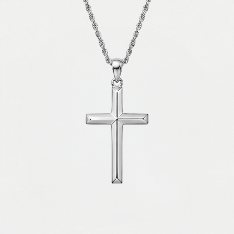 Collier Croix Chrétienne Argent __switch:Argent