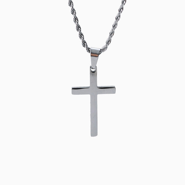 __switch:Argent Collier croix fine homme argent