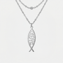 Collier Ichtus argentée