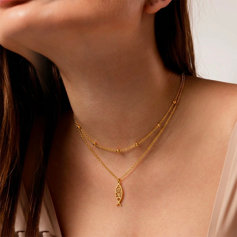 Collier Ichtus dorée