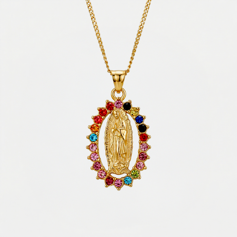 Collier Notre-Dame de Guadalupe, finition dorée