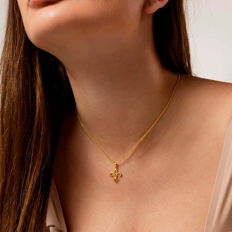 Collier fleur de lys dorée