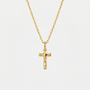 Collier petite croix argent, finition argentée