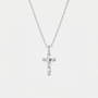 Collier petite croix argent argentée