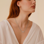 Collier poisson chrétien argentée