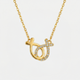 Collier poisson chrétien argent, finition dorée