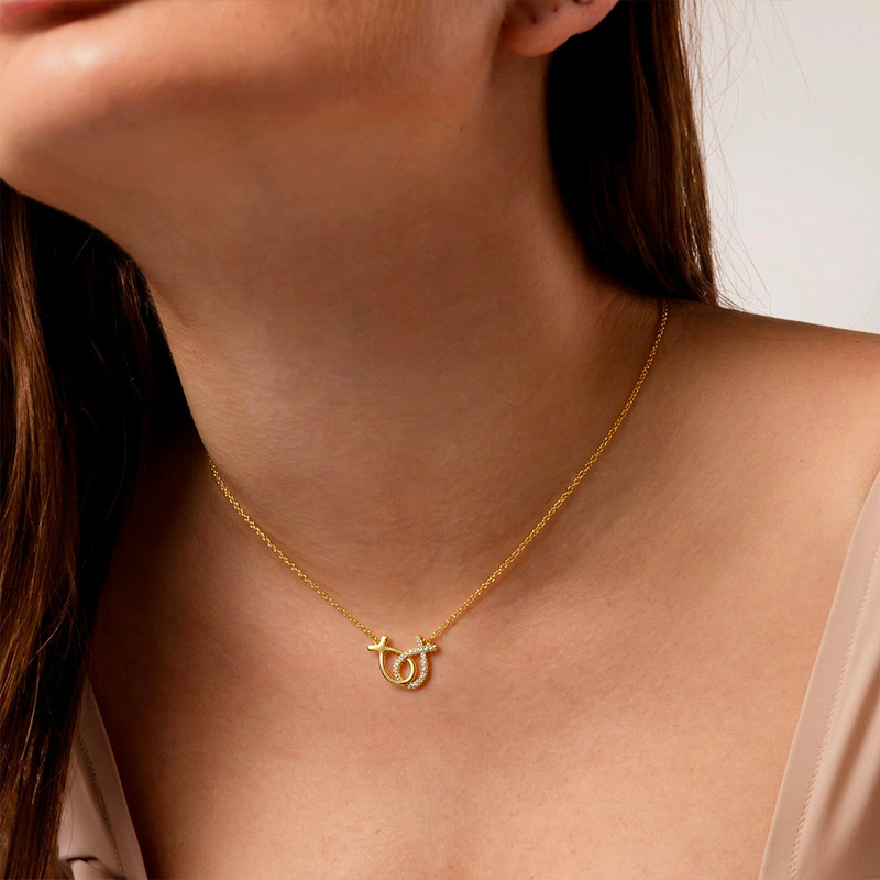 Collier poisson chrétien argent dorée