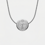 Collier médaille saint Benoît argentée