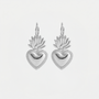 __switch:Argent Boucles d'Oreilles Sacré Cœur Argent