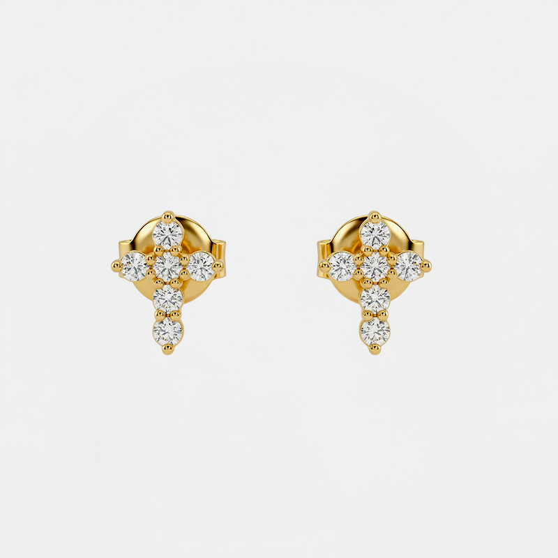 Boucles d'oreilles croix de Jésus - Lumen