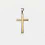 Pendentif croix bicolore 