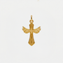 Pendentif croix ciselé, finition dorée