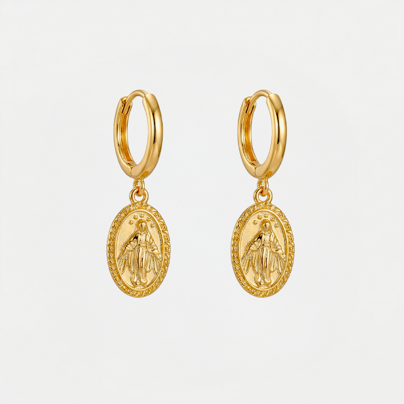 Boucles d'oreilles Vierge Marie - Regina