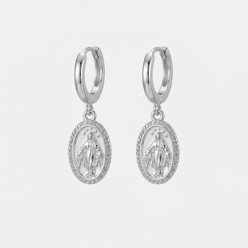 Boucles d'oreilles Vierge Marie - Regina