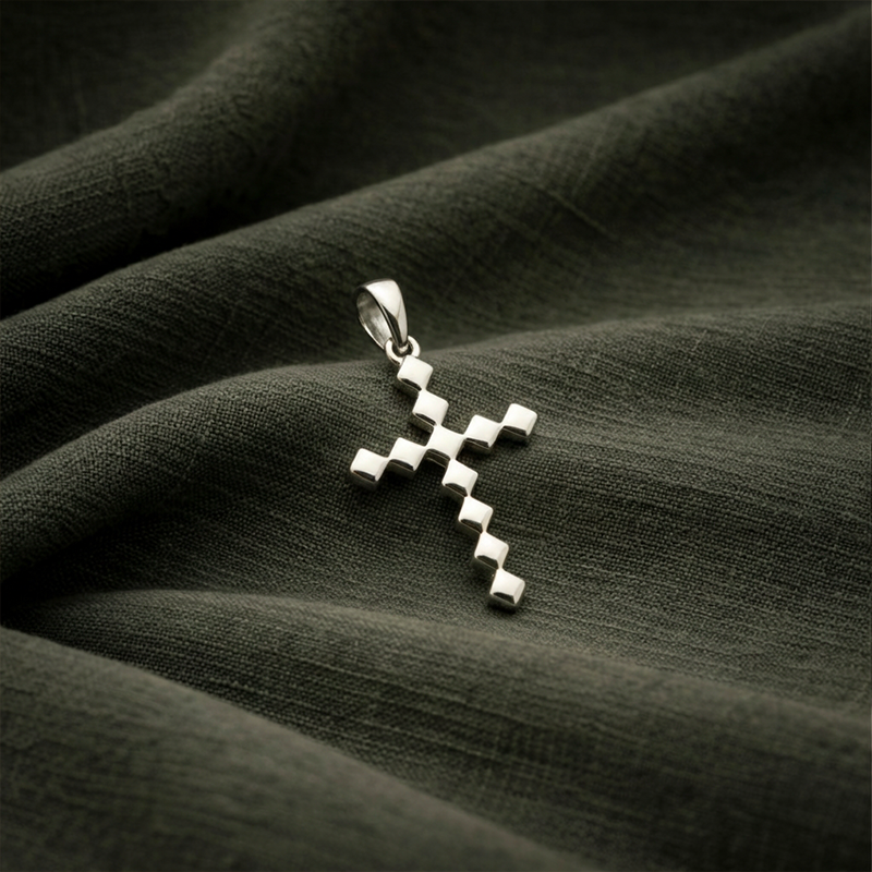 Pendentif croix femme argent - Serena