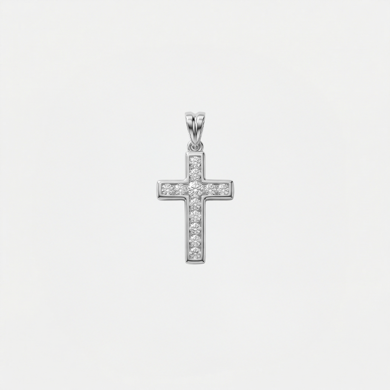 Pendentif croix femme strass - Virtus