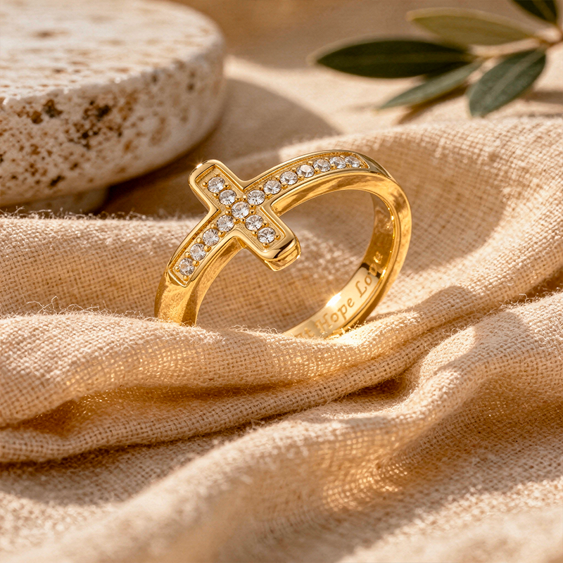 Bague croix fantaisie - Virtus