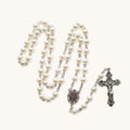 Chapelet argent et nacre, chapelet perle nacrée argent