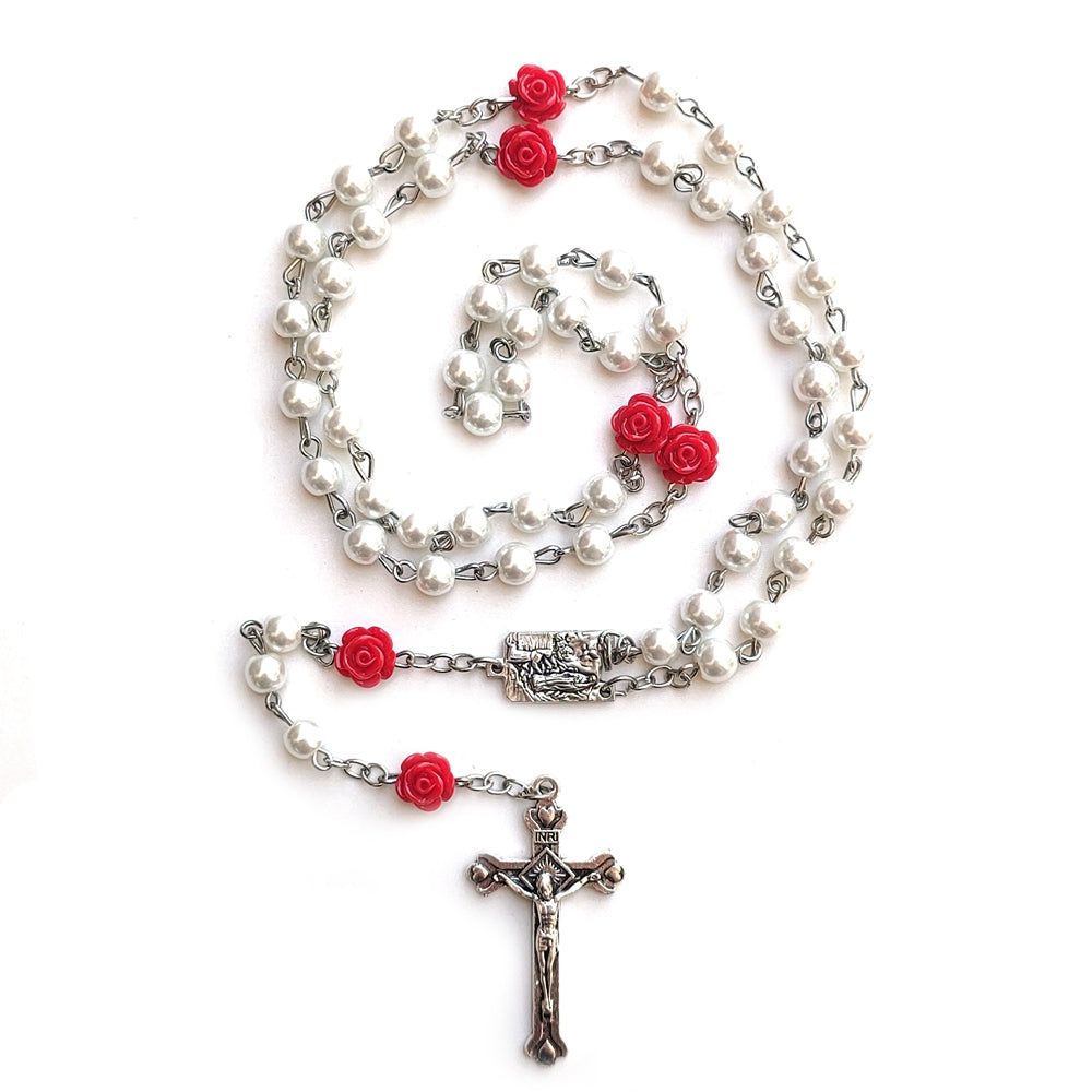 Chapelet blanc et rouge