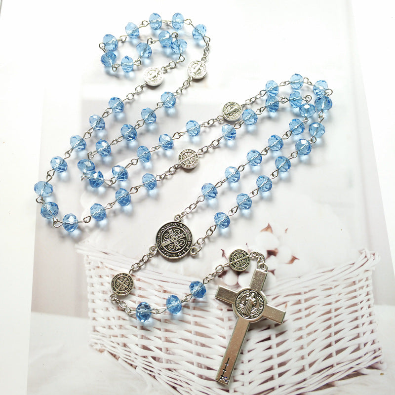 Chapelet bleu clair