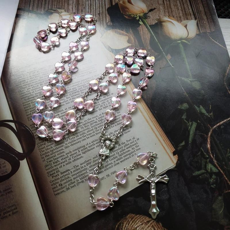 Chapelet cœur, chapelet perles cœur
