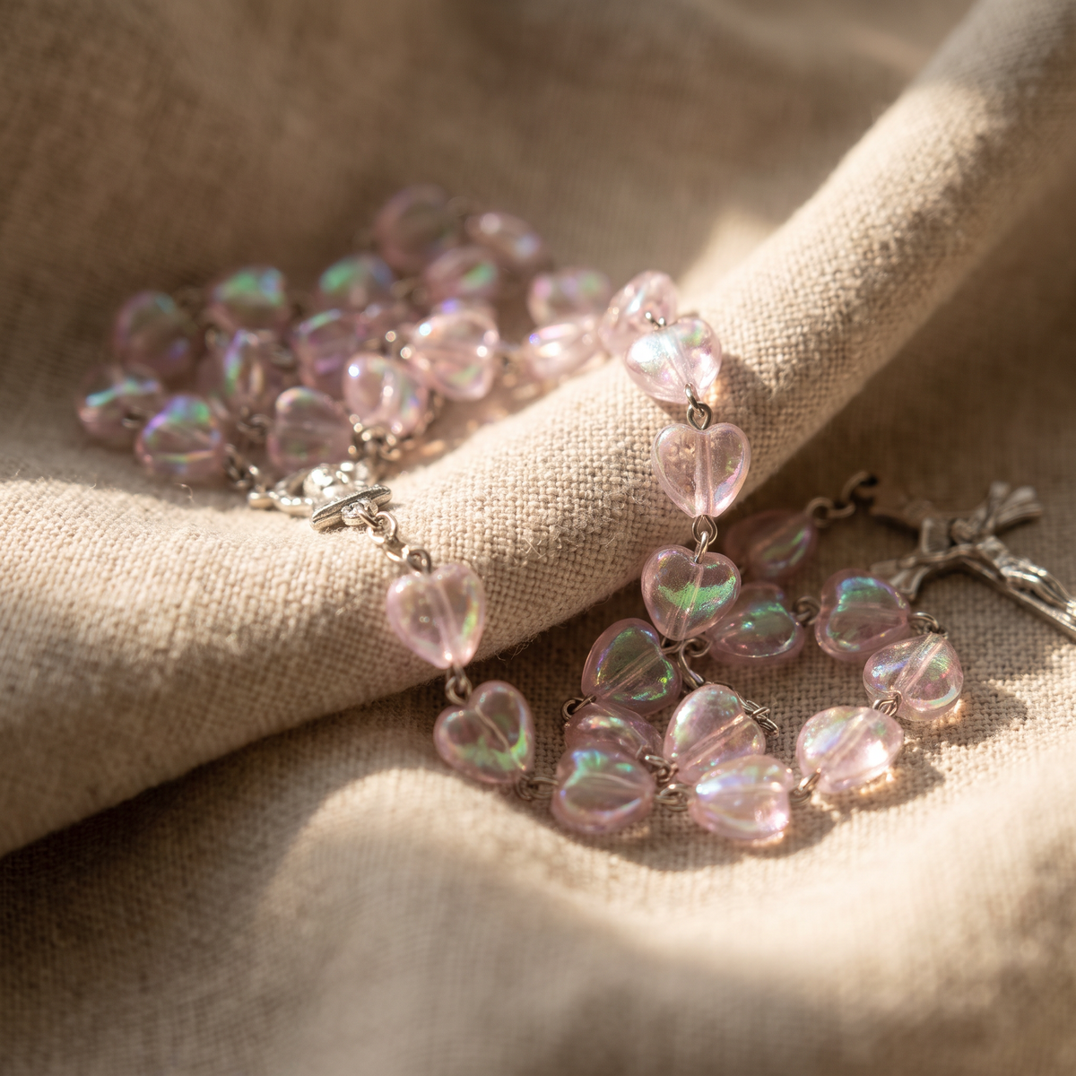 Chapelet cœur, chapelet perles cœur