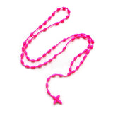 Chapelet corde fuchsia - Fuchsia