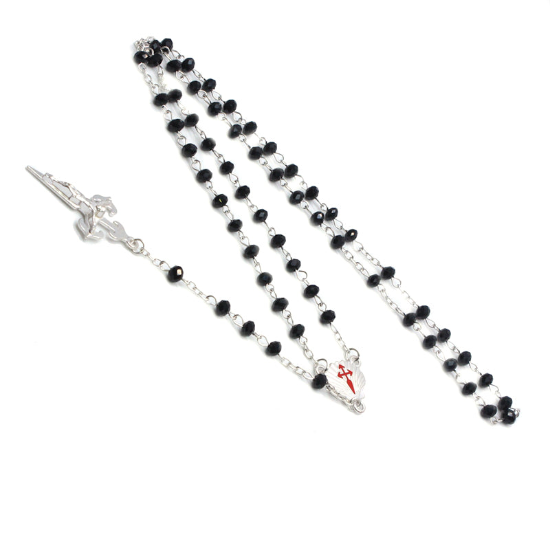Chapelet cristal noir