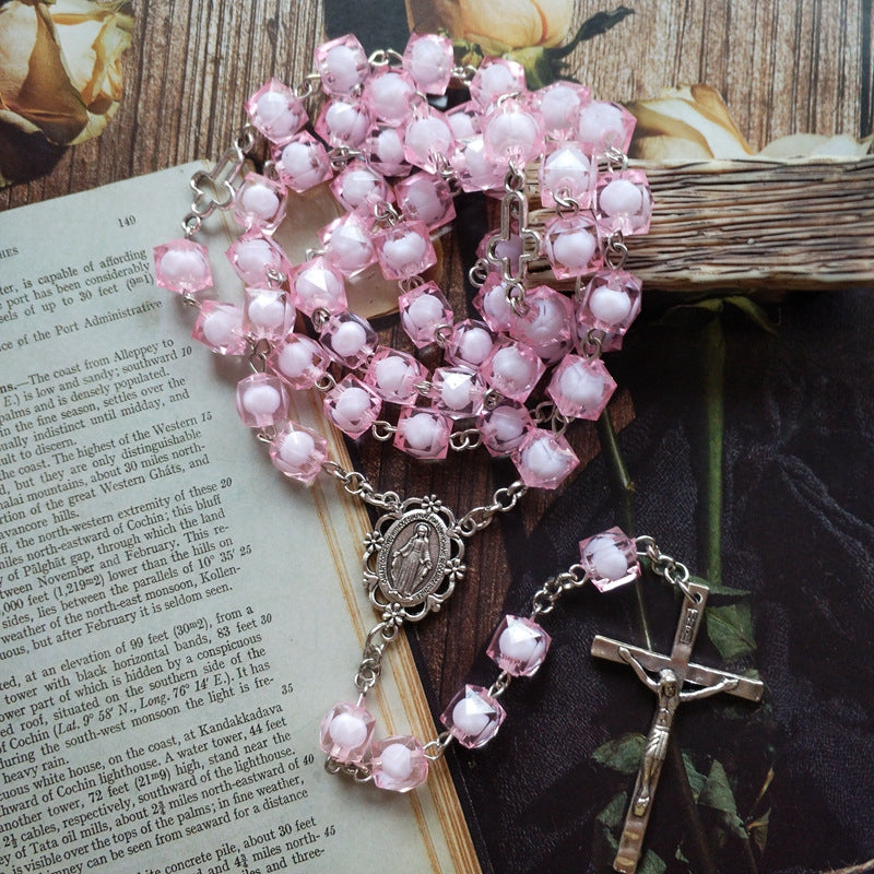 Chapelet cube rose