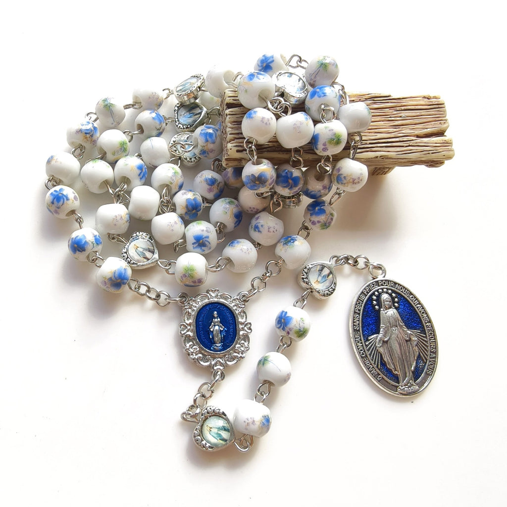 Chapelet de l'immaculée conception, chapelet immaculée conception céramique