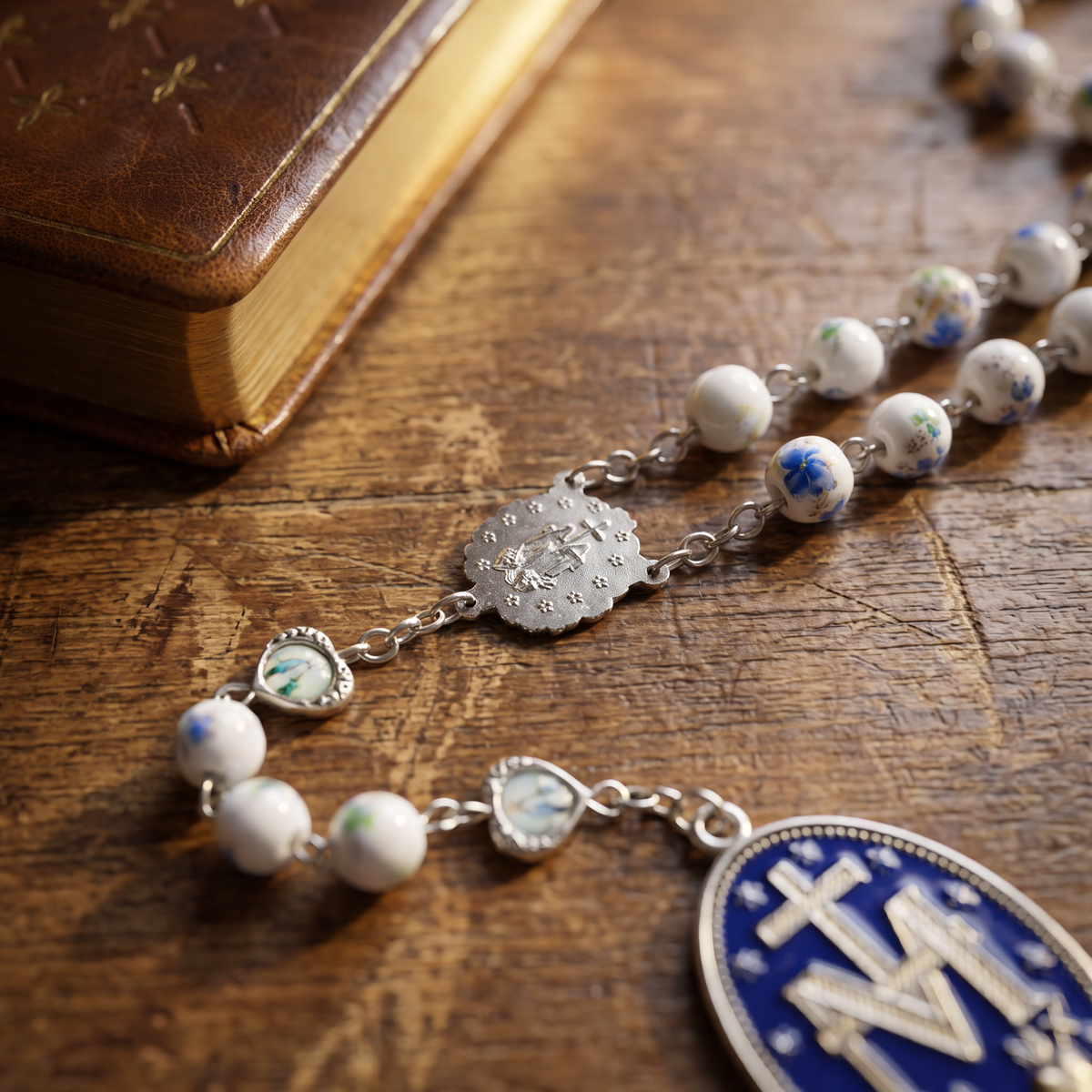 Chapelet de l'immaculée conception, chapelet immaculée conception céramique