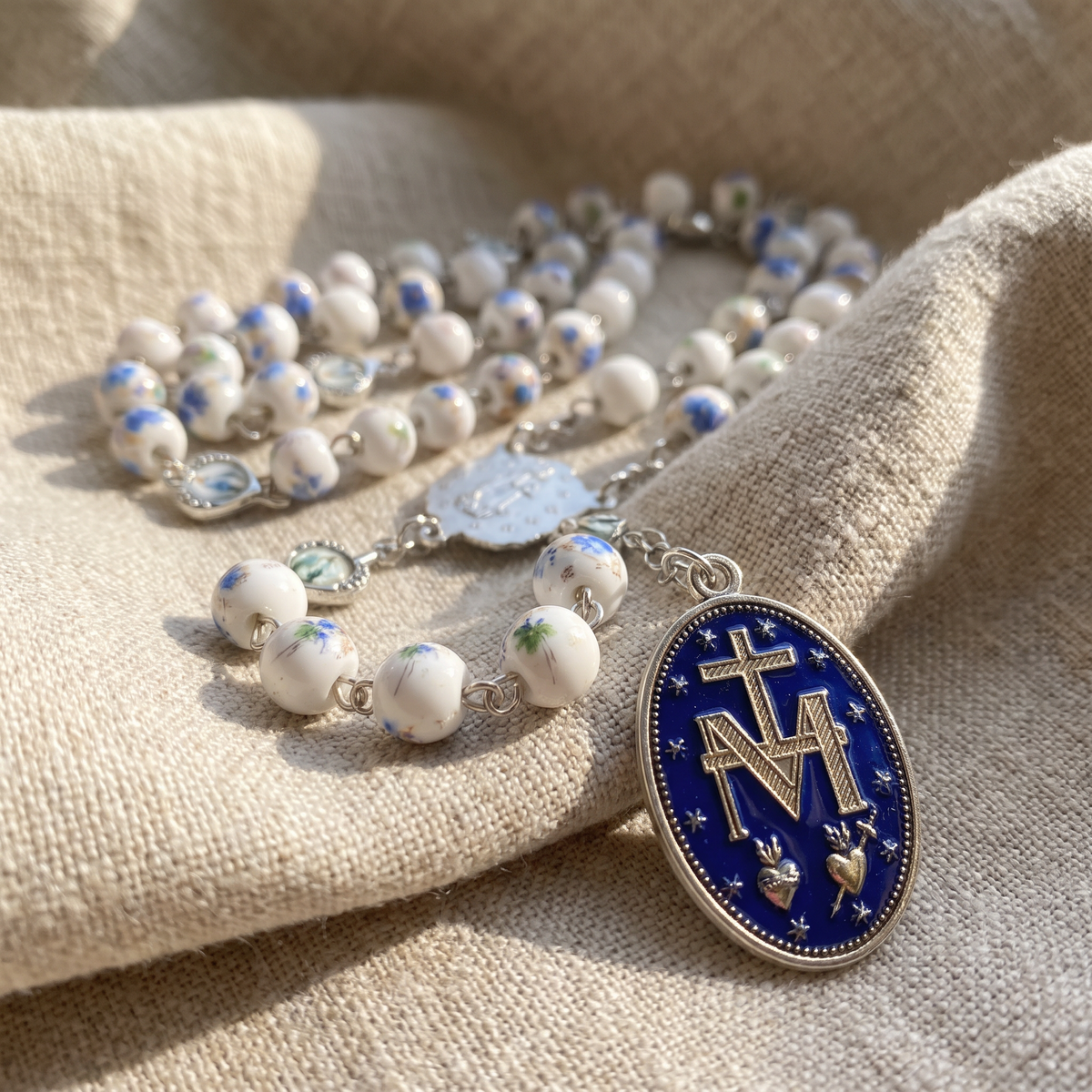 Chapelet de l'immaculée conception, chapelet immaculée conception céramique