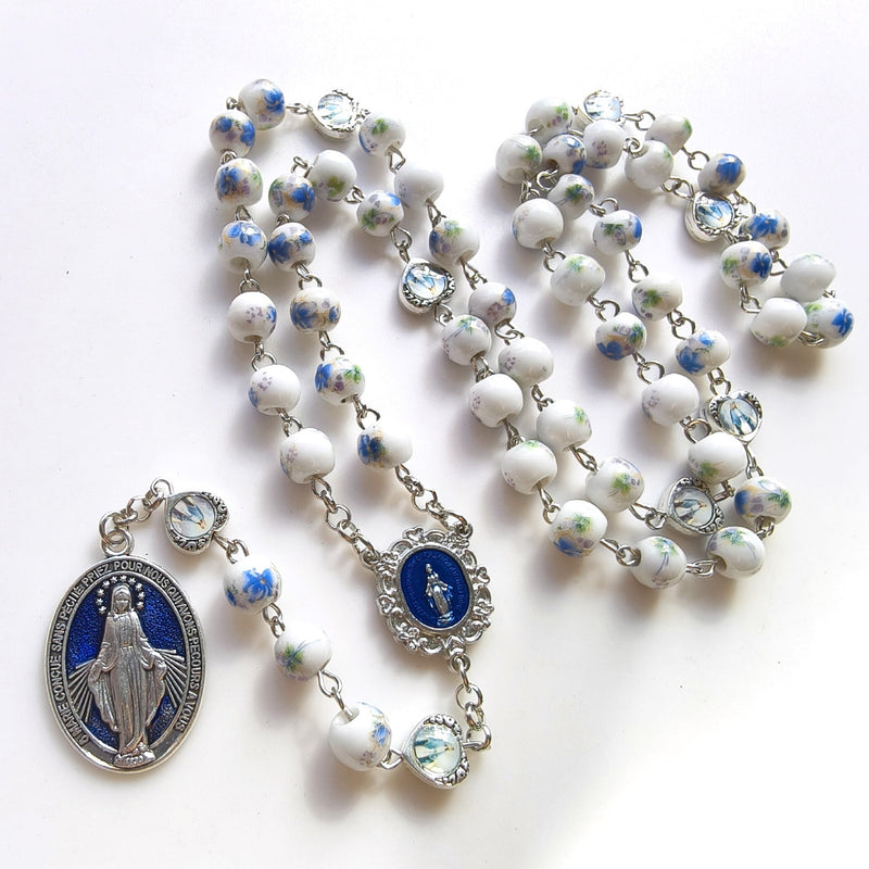 Chapelet de l'immaculée conception, chapelet immaculée conception céramique