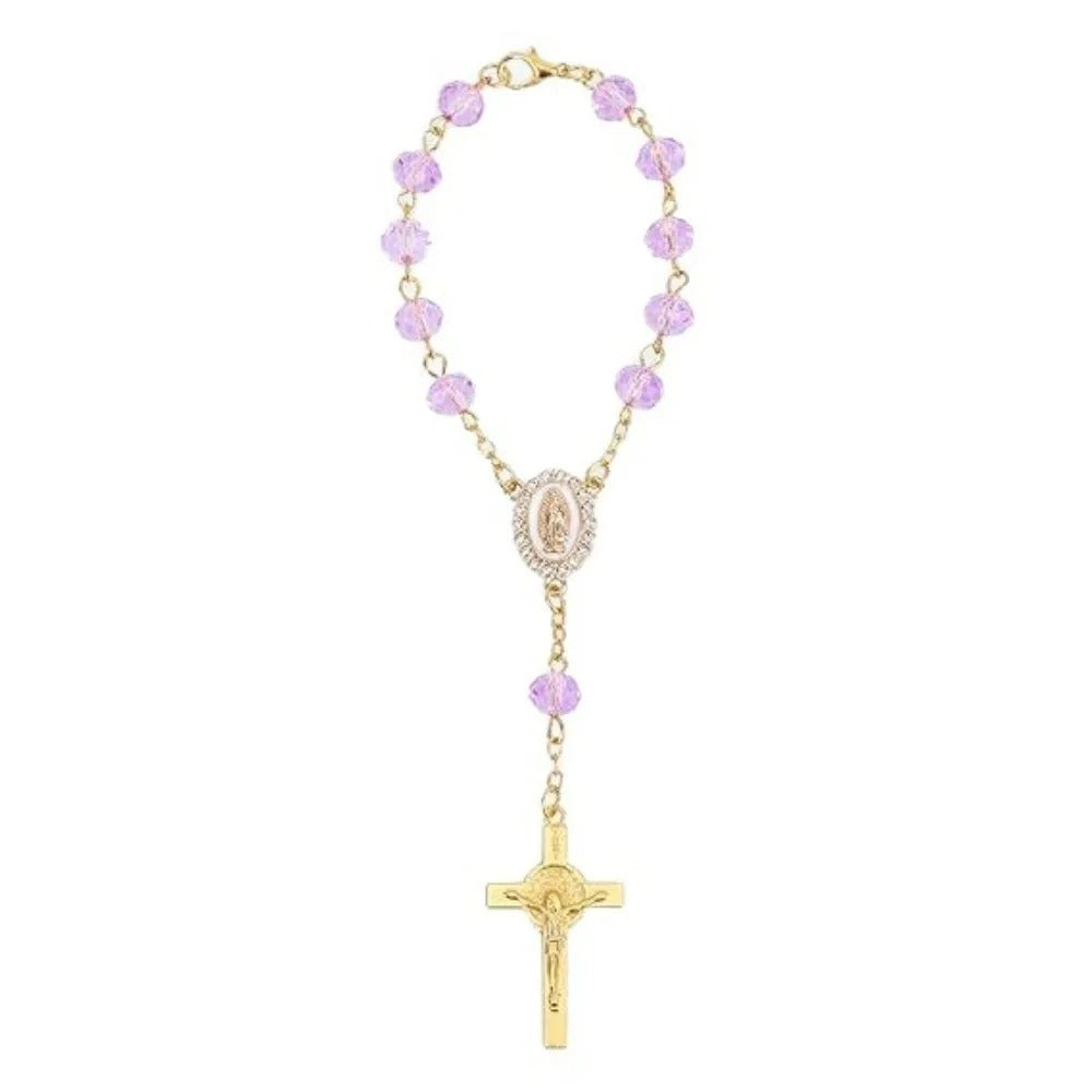 Chapelet de voiture lilas