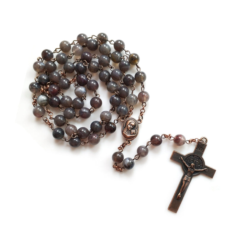 Chapelet gris Vierge à l'Enfant