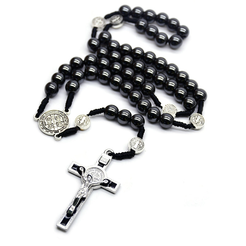 Chapelet hématite saint Benoît