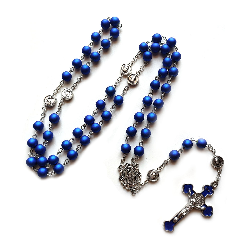 Chapelet perle bleue