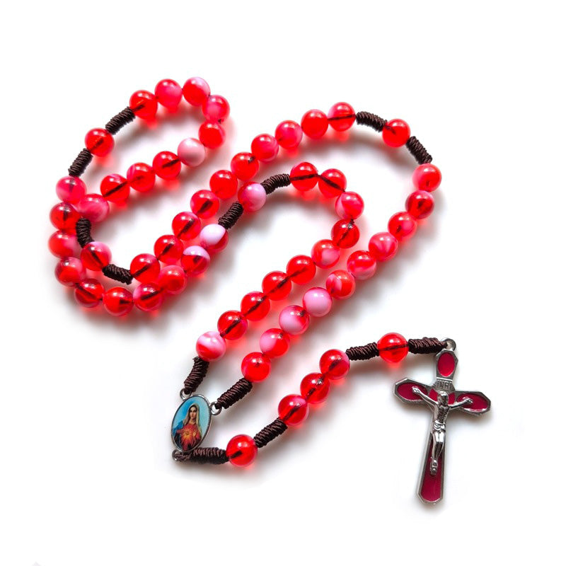 Chapelet perle rouge