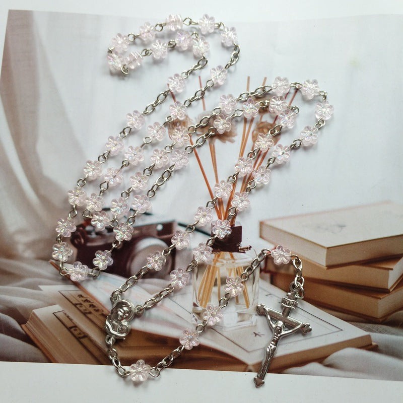 Chapelet fleur, chapelet perles fleurs
