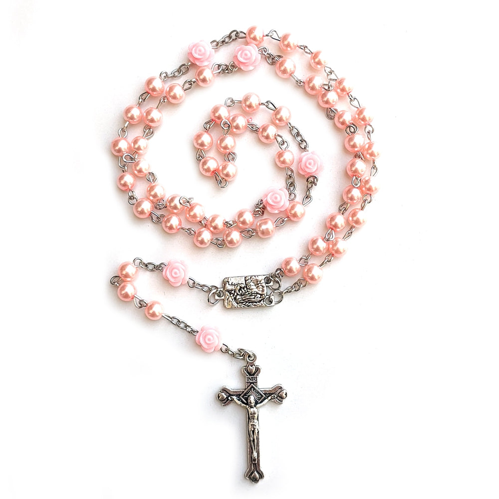 Chapelet rose fleur