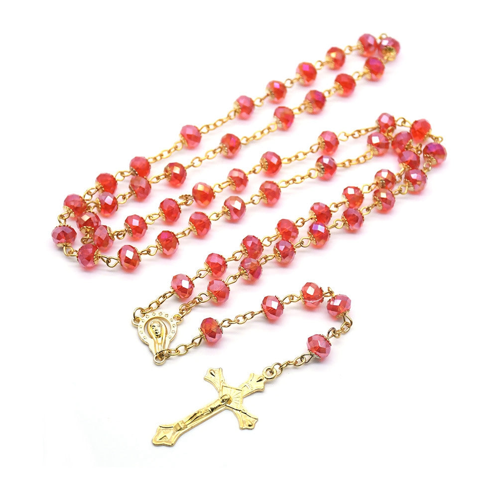 Chapelet rouge et or